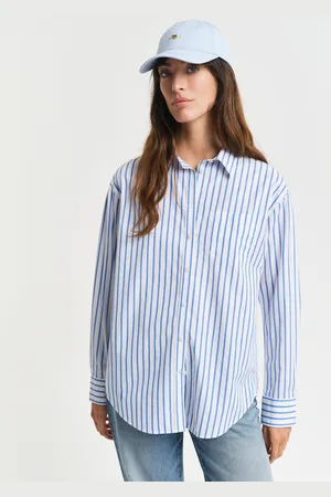 GANT Women Relaxed Fit poplin overhemd met strepen (34)
