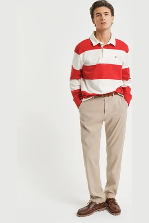 GANT Men Slim Fit chino van katoen en linnen (31/32)