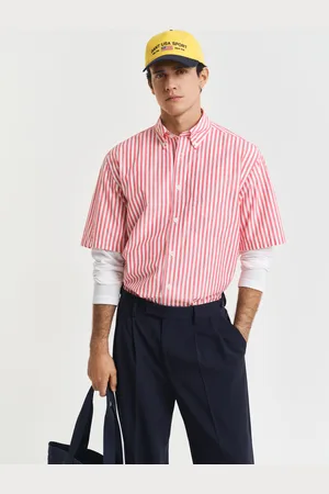 GANT Men Relaxed Fit Heritage poplin overhemd met korte mouwen (S)