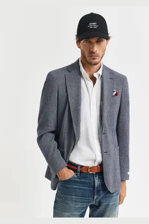 GANT Men Tweekleurige Slim Fit jersey blazer (46)