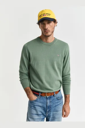 GANT Men Klassieke katoenen trui met ronde hals (S)