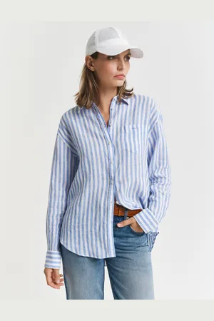 GANT Women Relaxed Fit linnen overhemd met strepen (34)