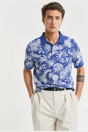GANT Men Poloshirt met tropische print (S)