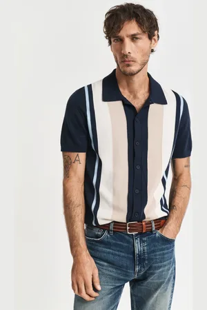 GANT Men Katoenen poloshirt met kleurblokken (L)