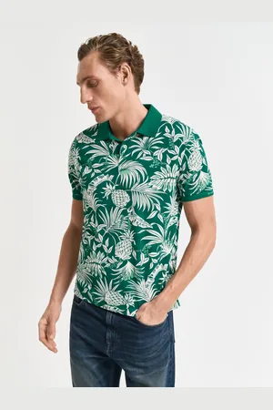 GANT Men Poloshirt met tropische print (S)