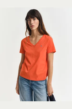 GANT Women Shield T-shirt met V-hals (XS)