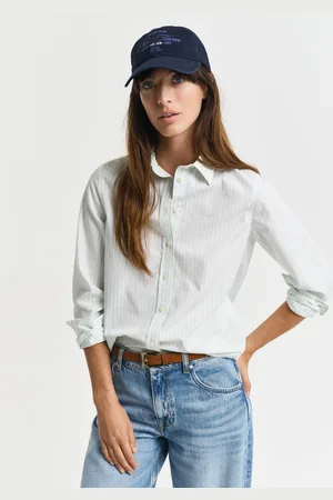 GANT Women Regular Fit poplin overhemd met strepen (34)