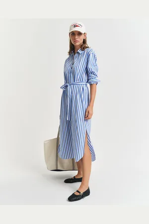 GANT Women Poplin overhemdjurk met strepen (34)