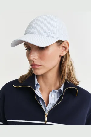 GANT Women Gestreepte Seersucker pet (ONE SIZE)