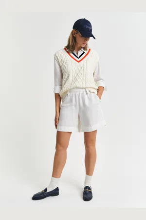 GANT Women Relaxed Fit Pull-On short van linnenmix (34)