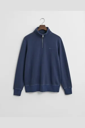 GANT Men Sunfaded sweatshirt met korte rits (S)