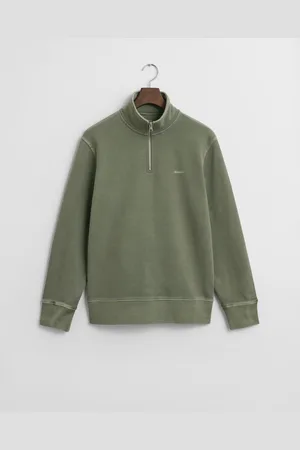 GANT Men Sunfaded sweatshirt met korte rits (S)