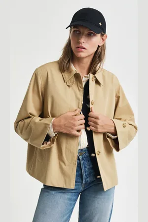 GANT Women Korte Car Coat van katoen (XS)