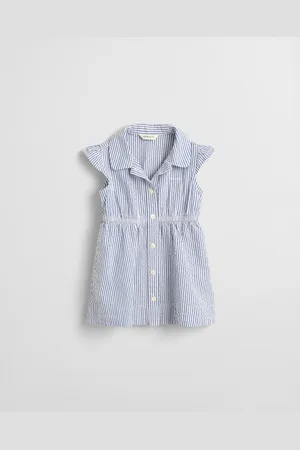 GANT Kids Baby Girl seersucker jurk met streepje (68)