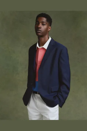 GANT Men Juten en wollen blazer (46)