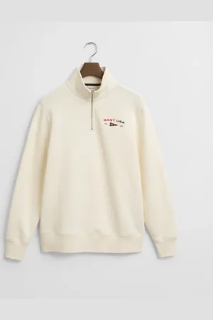 GANT Men Graphic sweatshirt met korte rits (S)
