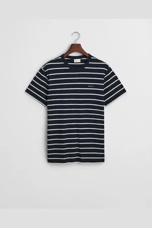 GANT Men Gestreept T-shirt van katoen en linnen (S)