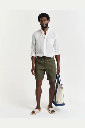 GANT Men Relaxed Fit linnen short met trekkoordje (S)