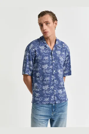 GANT Men Relaxed Fit Island Print overhemd (S)