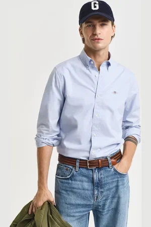 GANT Men Slim Fit Classic overhemd van poplin (S)