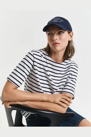 GANT Women T-shirt met boothals en strepen (XS)