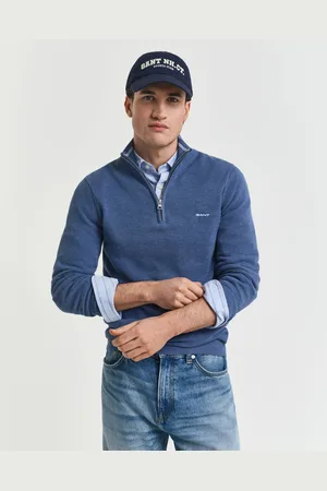 GANT Men Cotton Piqué Half-Zip Sweater (XS)