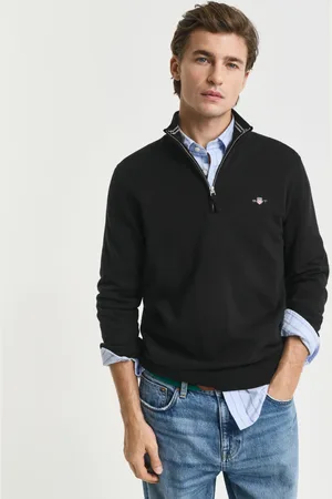 GANT Men Classic Cotton Half-Zip Sweater (S)