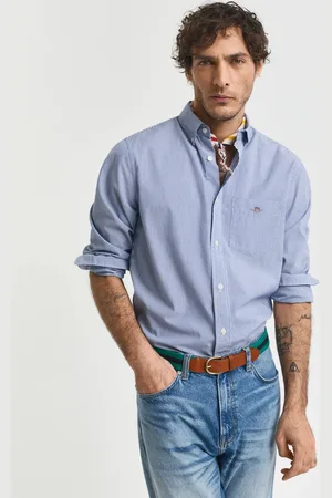 GANT Men Regular Fit Classic overhemd met Bankerstreep van poplin (S)