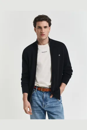 GANT Men Casual vest van katoen met ritssluiting (S)