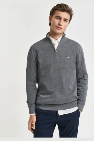 GANT Men Cotton Piqué Half-Zip Sweater (XS)