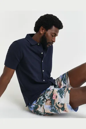 GANT Men Overhemd met korte mouwen en textuur (S)