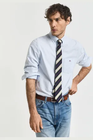 GANT Men Regular Fit klassiek Oxford-overhemd met Bankerstreep (S)