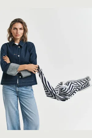 GANT Women Zijden sjaal met visgraatprint (ONE SIZE)