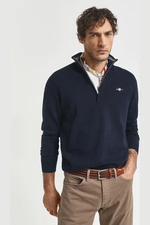 GANT Men Classic Cotton Half-Zip Sweater (S)