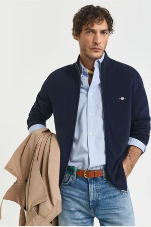 GANT Men Casual vest van katoen met ritssluiting (S)