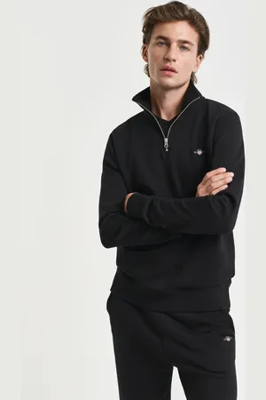 GANT Men Shield sweatshirt met korte rits (XS)