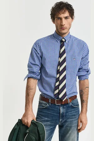 GANT Men Regular Fit Classic overhemd met Gingham-ruitje van poplin (S)