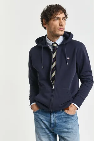 GANT Men Shield hoodie met ritssluiting (XS)
