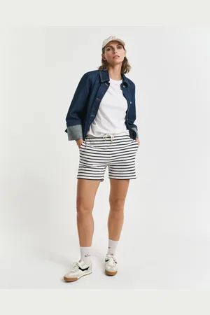 GANT Women Jersey short met Bretonse streep (XS)
