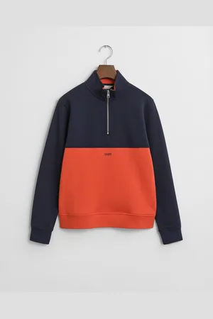 GANT Teens Teens sweatshirt met kleurblokken en korte rits (134/140)