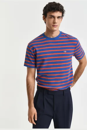 GANT Men Gestreept Waffle T-shirt (S)