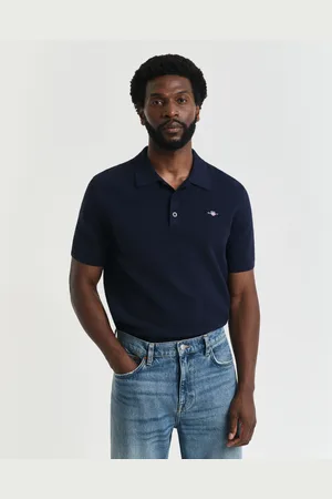 GANT Men Textured poloshirt van katoen (S)