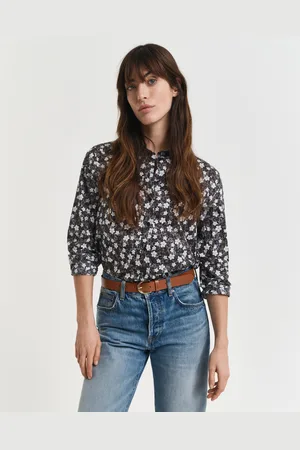 GANT Women Regular Fit overhemd met bloemenprint van katoenvoile (34)