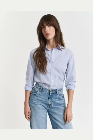 GANT Women Regular Fit Classic overhemd van poplin met strepen (34)