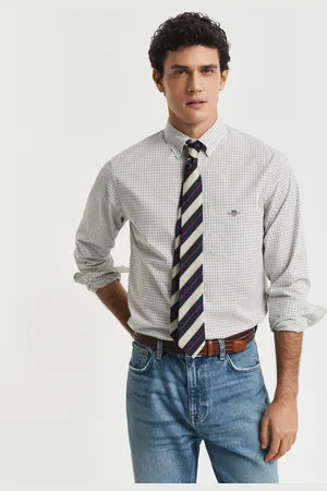 GANT Men Regular Fit Classic overhemd van poplin met ruitjes (S)
