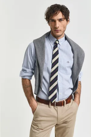 GANT Men Regular Fit Classic overhemd van poplin met ruitjes (S)