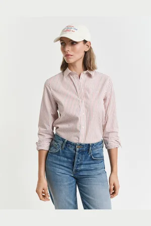 GANT Women Regular Fit Classic overhemd van poplin met strepen (34)