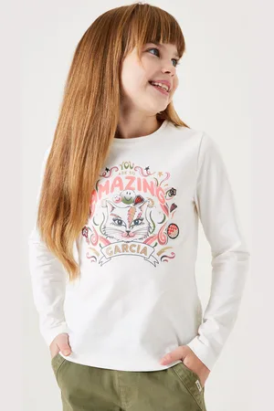 Garcia Gebroken witte longsleeve