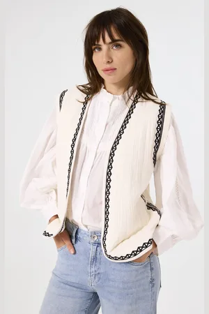 Garcia Ecru knit gilet