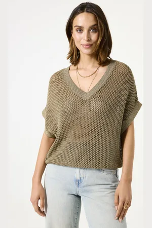 Garcia Olijfgroene top